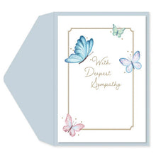 Load image into Gallery viewer, Graphique Butterflies Sympathy Card
