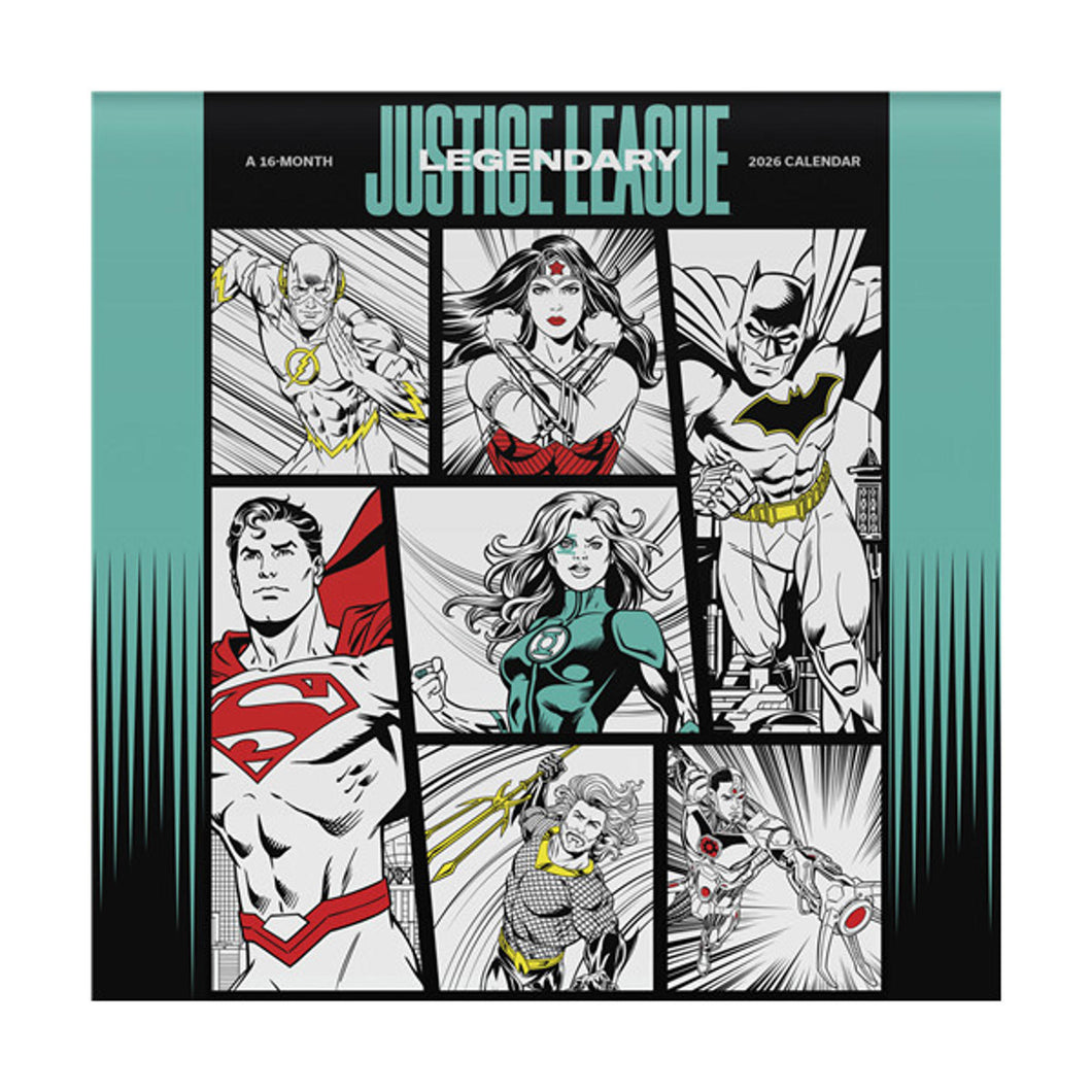 Trends International The Justice League (Classic) 2026 12 x 12 Wall Calendar