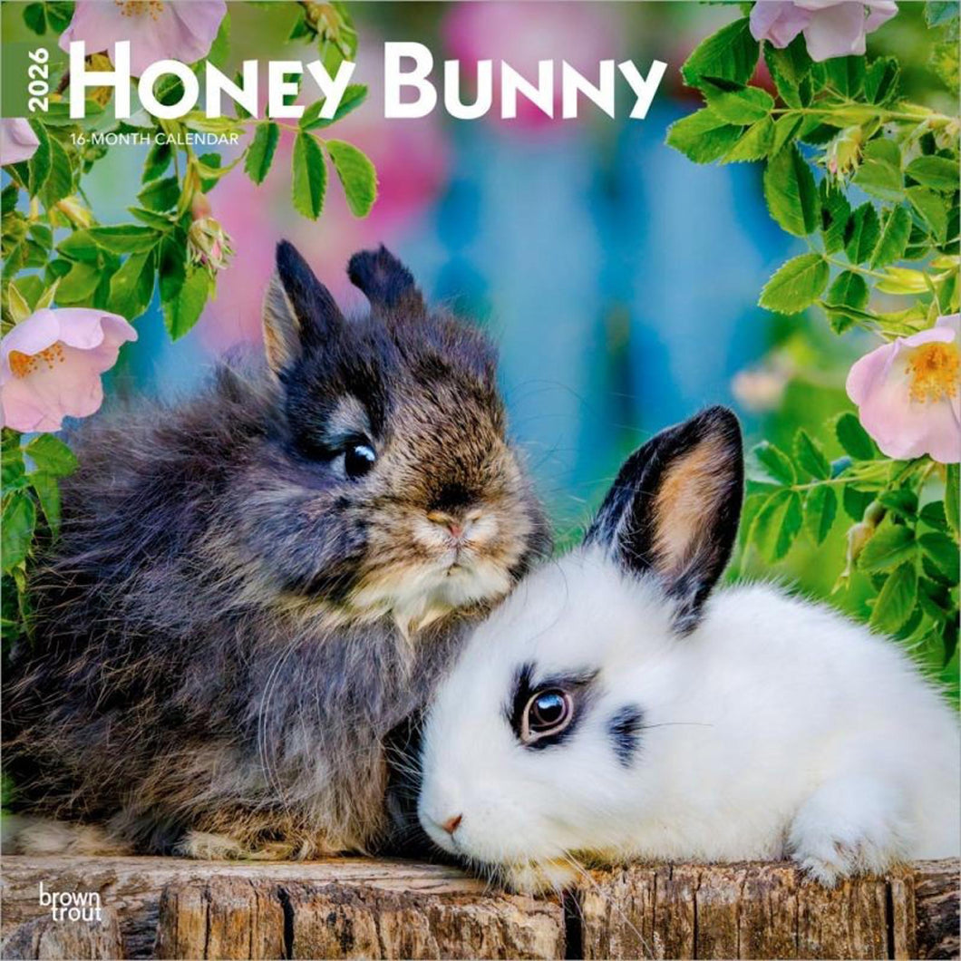 Browntrout Honey Bunny 2026 12 x 12 Wall Calendar