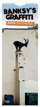 Load image into Gallery viewer, Browntrout Banksy&#39;s Graffiti OFFICIAL 2026 5.7 x 16.5 Slimline Wall Calendar

