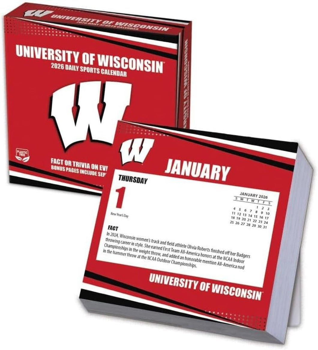 Turner Wisconsin Badgers 2026 Daily Box Calendar