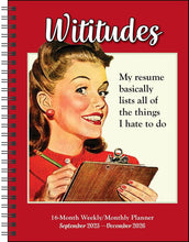 Load image into Gallery viewer, Andrews McMeel Wititudes 16-Month 2025-2026 Weekly/Monthly Planner Calendar

