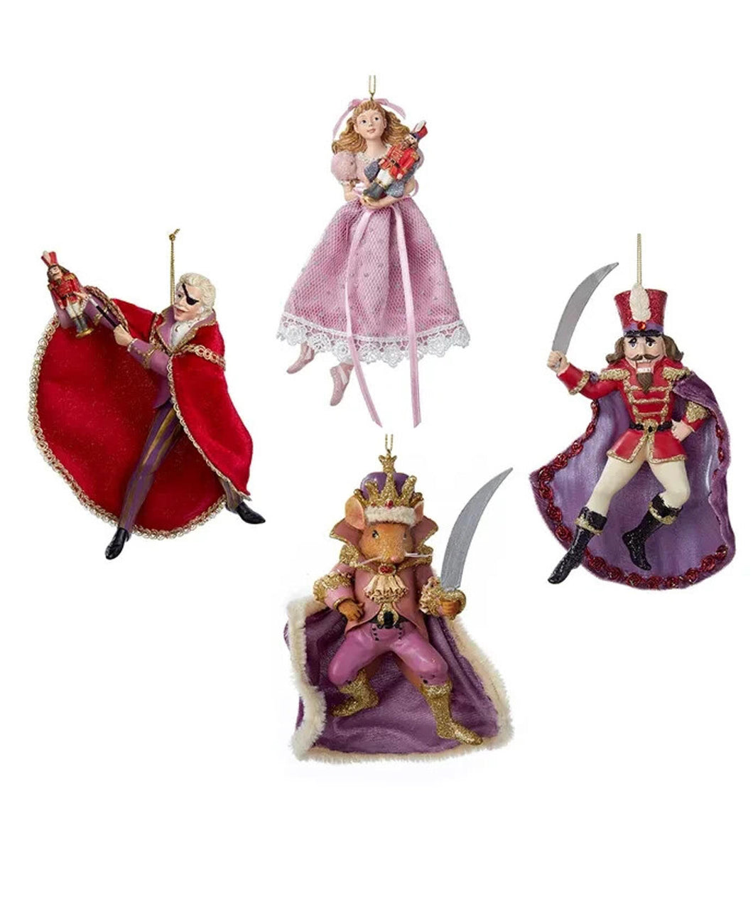 Set of 4 Nutcracker Suite Ornaments C7172
