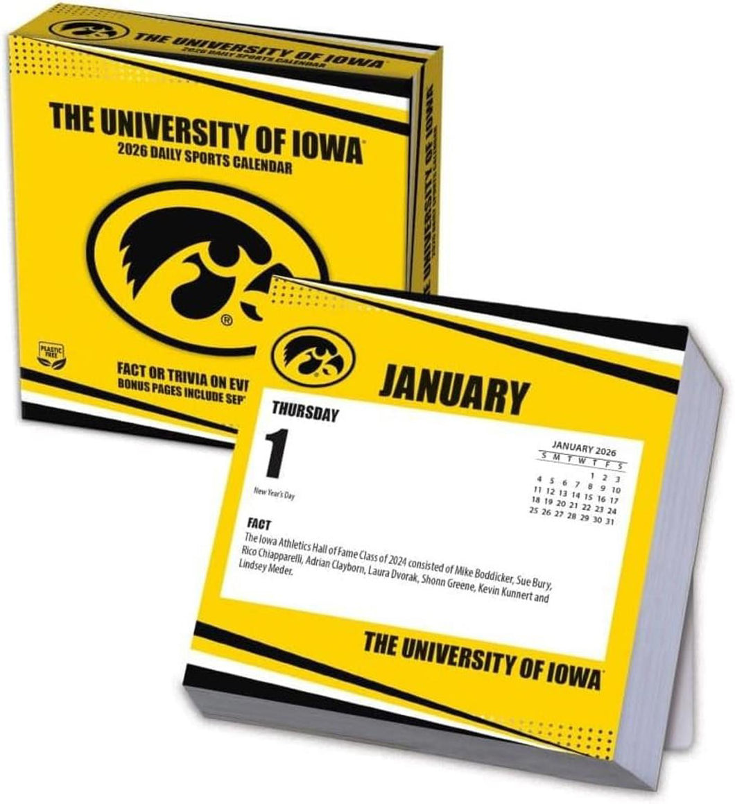 Turner Iowa Hawkeyes 2026 Daily Box Calendar