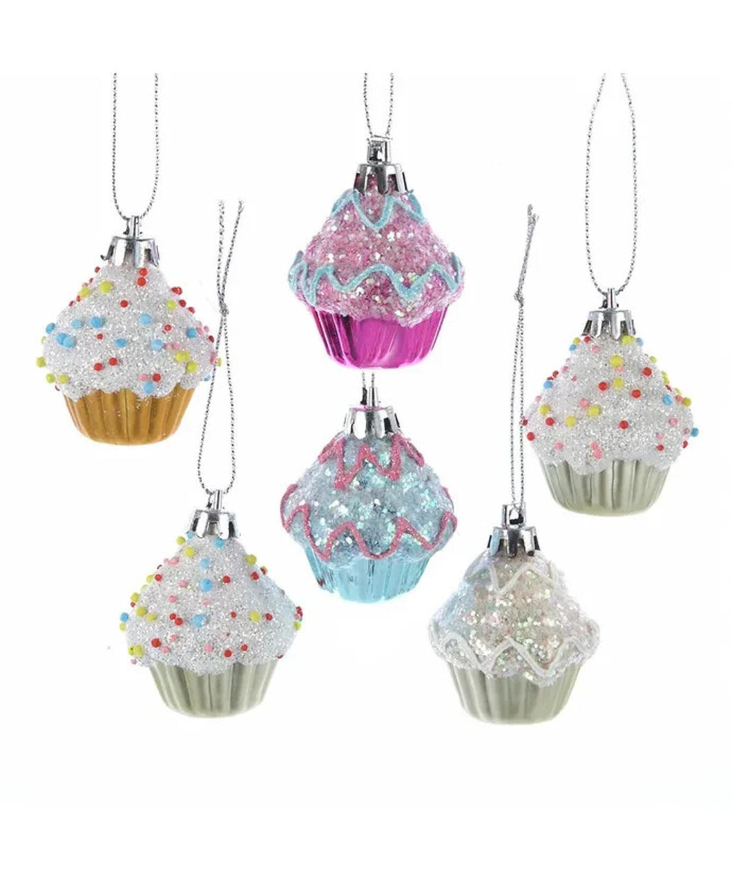 Shatterproof Cupcake Ornaments, 6-Piece Set J7609