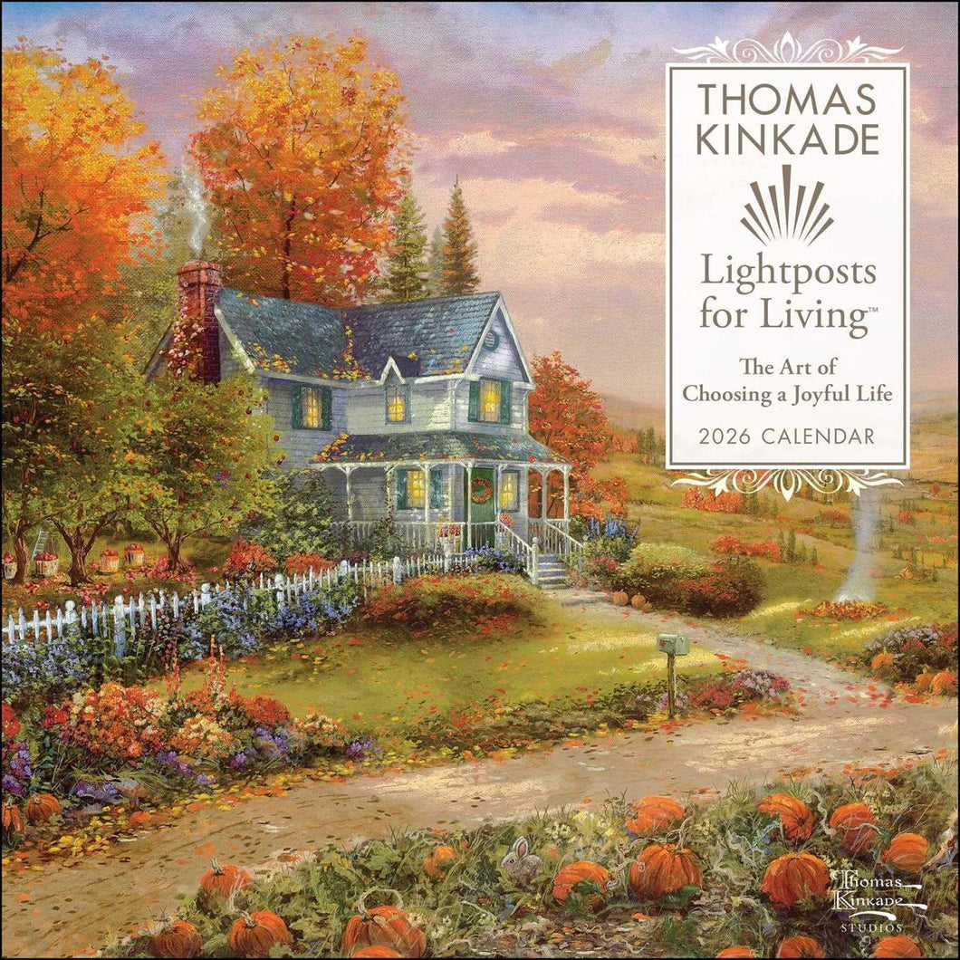 Andrews McMeel Thomas Kinkade Lightposts for Living 12x12 2026 Wall Calendar