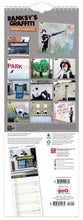 Load image into Gallery viewer, Browntrout Banksy&#39;s Graffiti OFFICIAL 2026 5.7 x 16.5 Slimline Wall Calendar
