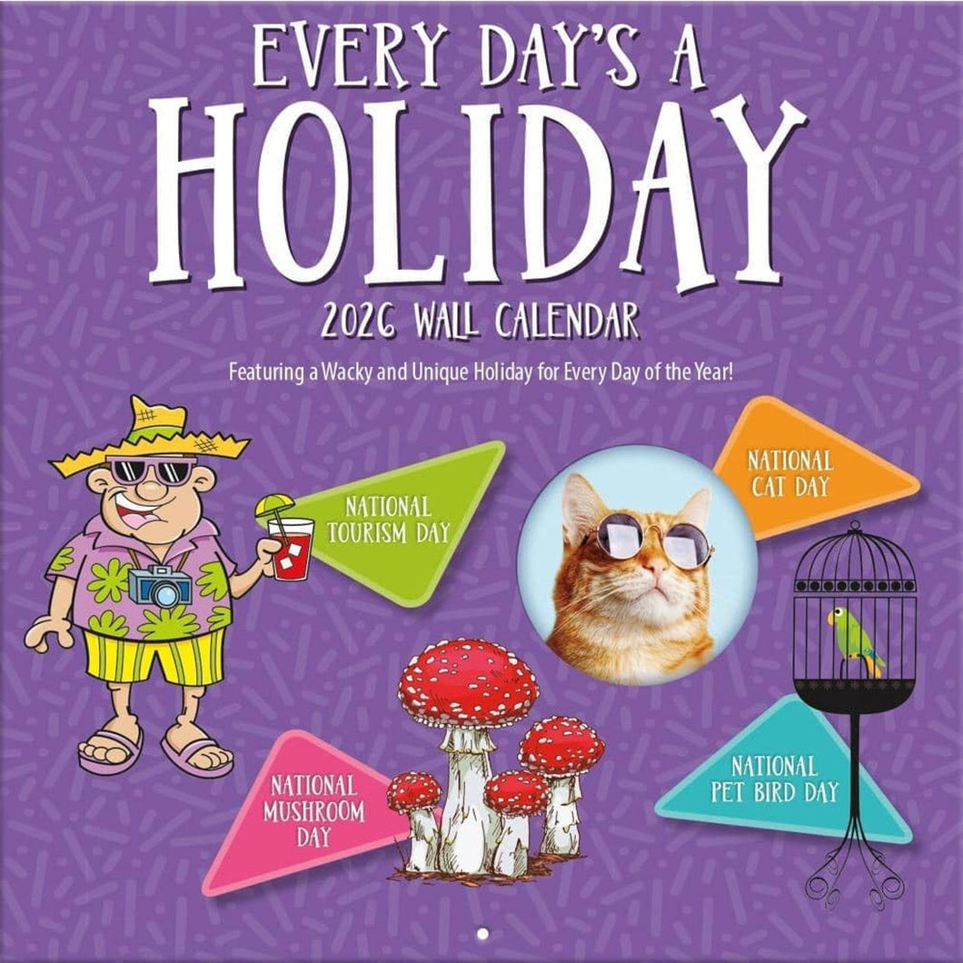 Turner Everyday's A Holiday 12x12 Photo 2026 Wall Calendar