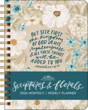 Load image into Gallery viewer, Andrews McMeel Scriptures and Florals 12-Month 2026 Hardcover Monthly/Weekly P
