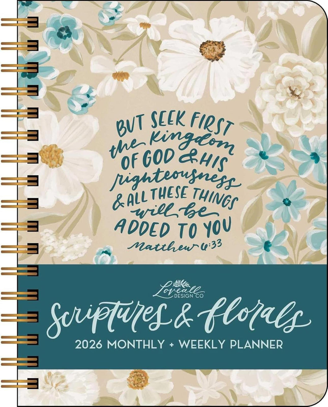 Andrews McMeel Scriptures and Florals 12-Month 2026 Hardcover Monthly/Weekly P