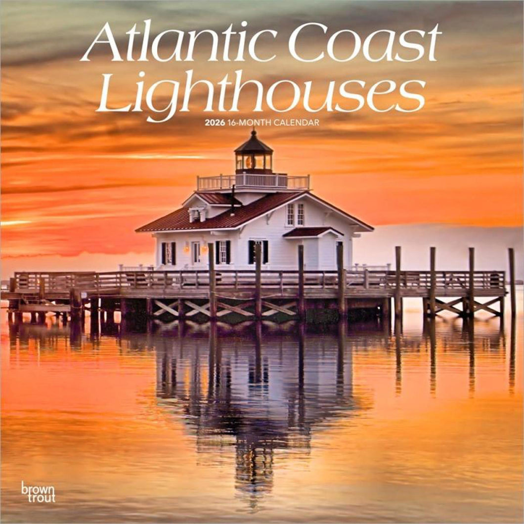 Browntrout Atlantic Coast Lighthouses 2026 12 x 12 Wall Calendar