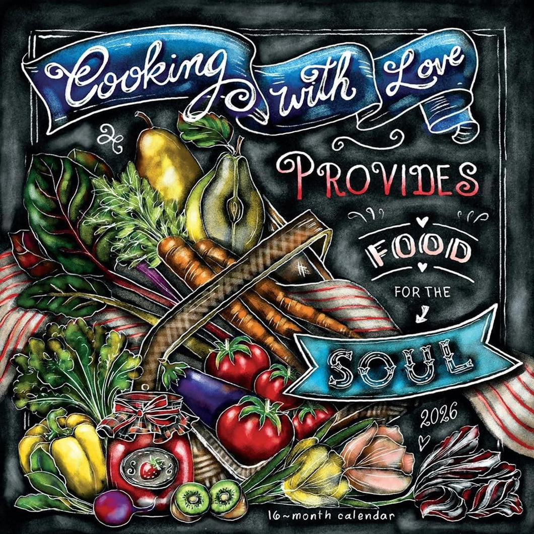 Sellers Publishing Cooking With Love Provides Food 2026 12 x 12 Wall Calendar