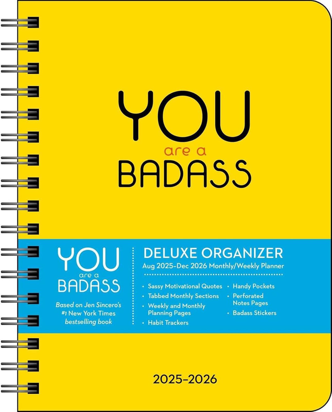 Andrews McMeel You Are a Badass Deluxe Organizer 17-Month 2025-2026 Weekly/Mon