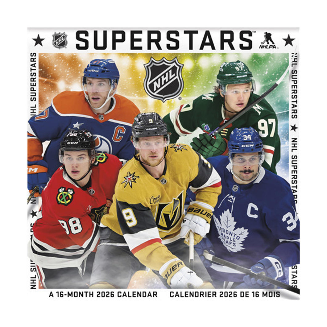 Trends International NHL Superstars 2026 12 x 12 Wall Calendar
