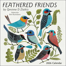 Load image into Gallery viewer, Amber Lotus Feathered Friends 12x12 2026 Wall Calendar
