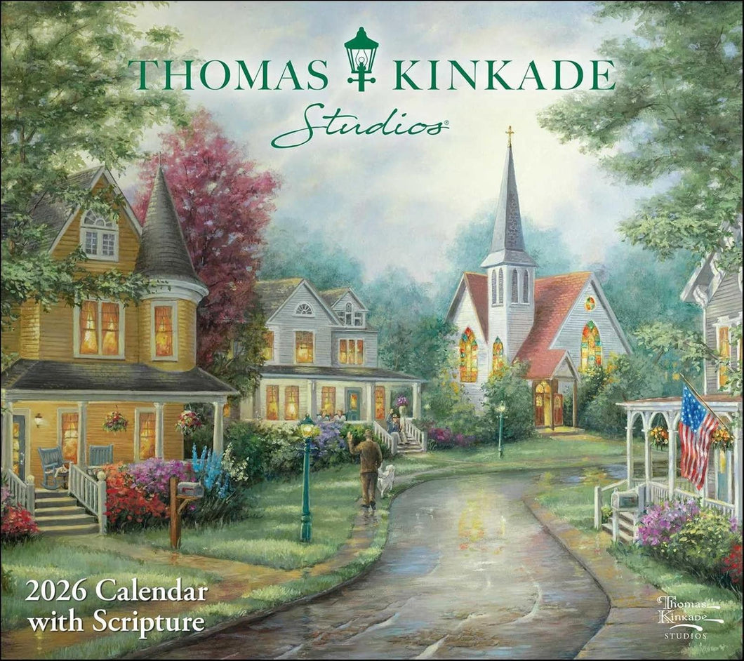 Andrews McMeel Thomas Kinkade Studios 2026 Deluxe Wall Calendar with Scripture