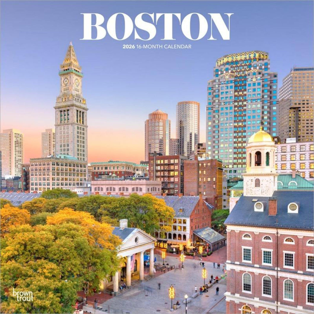Browntrout Boston 2026 12 x 12 Wall Calendar