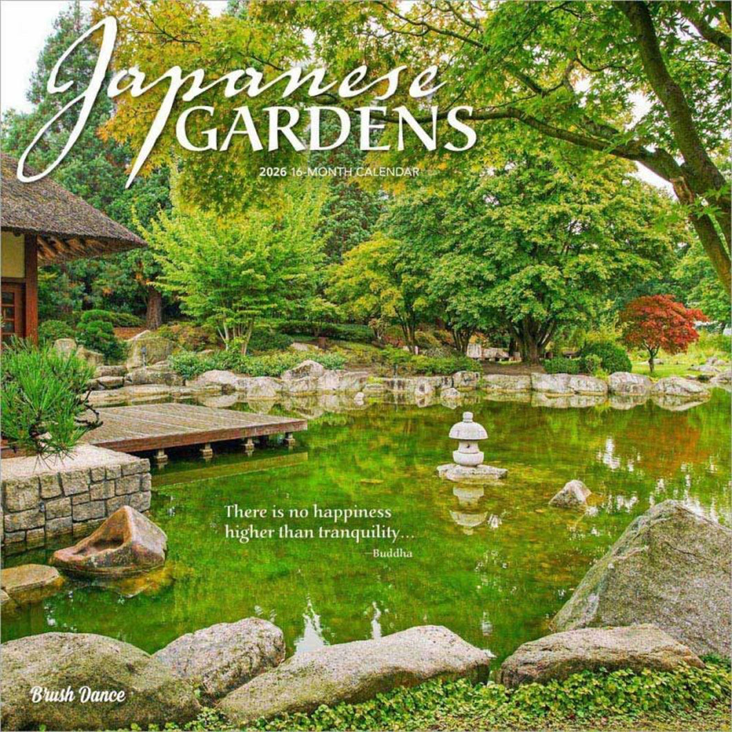 Browntrout Japanese Gardens 2026 12 x 12 Wall Calendar