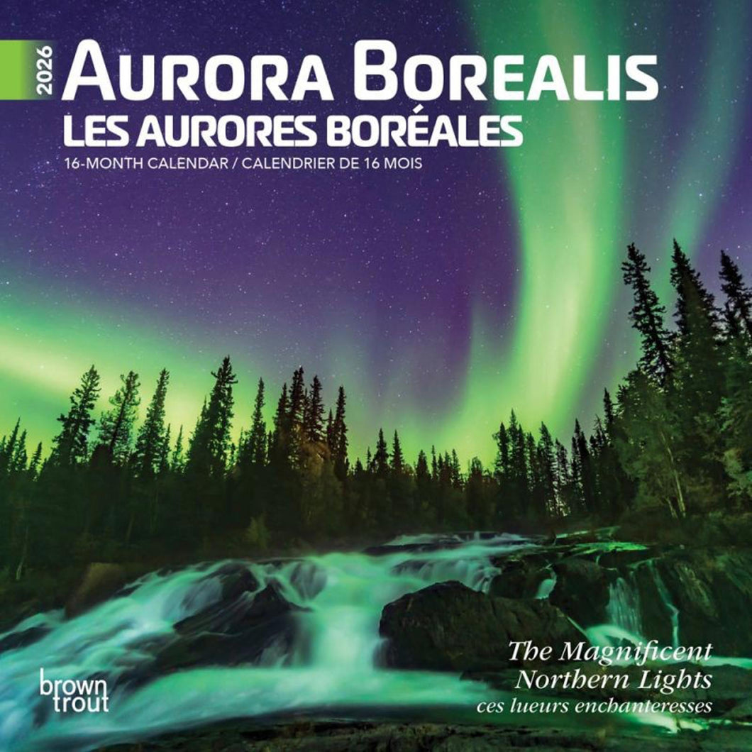 Browntrout Aurora Borealis 2026 7 x 7 Mini Calendar