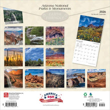 Load image into Gallery viewer, Browntrout Arizona National Parks &amp; Monuments 2026 12 x 12 Wall Calendar
