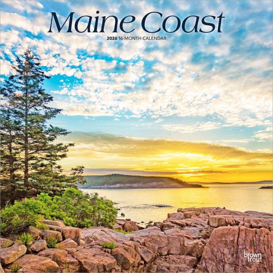 Browntrout Maine Coast 2026 12 x 12 Wall Calendar