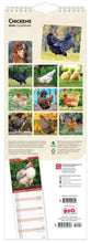 Load image into Gallery viewer, Browntrout Chickens 2026 5.7 x 16.5 Slimline Wall Calendar
