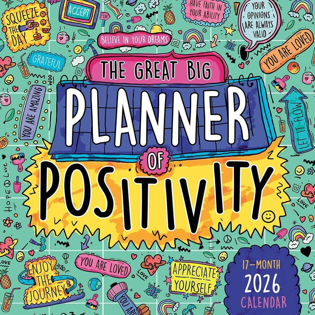Sellers Publishing The Great Big Planner of Positivity 2026 17-Month Wall Plan