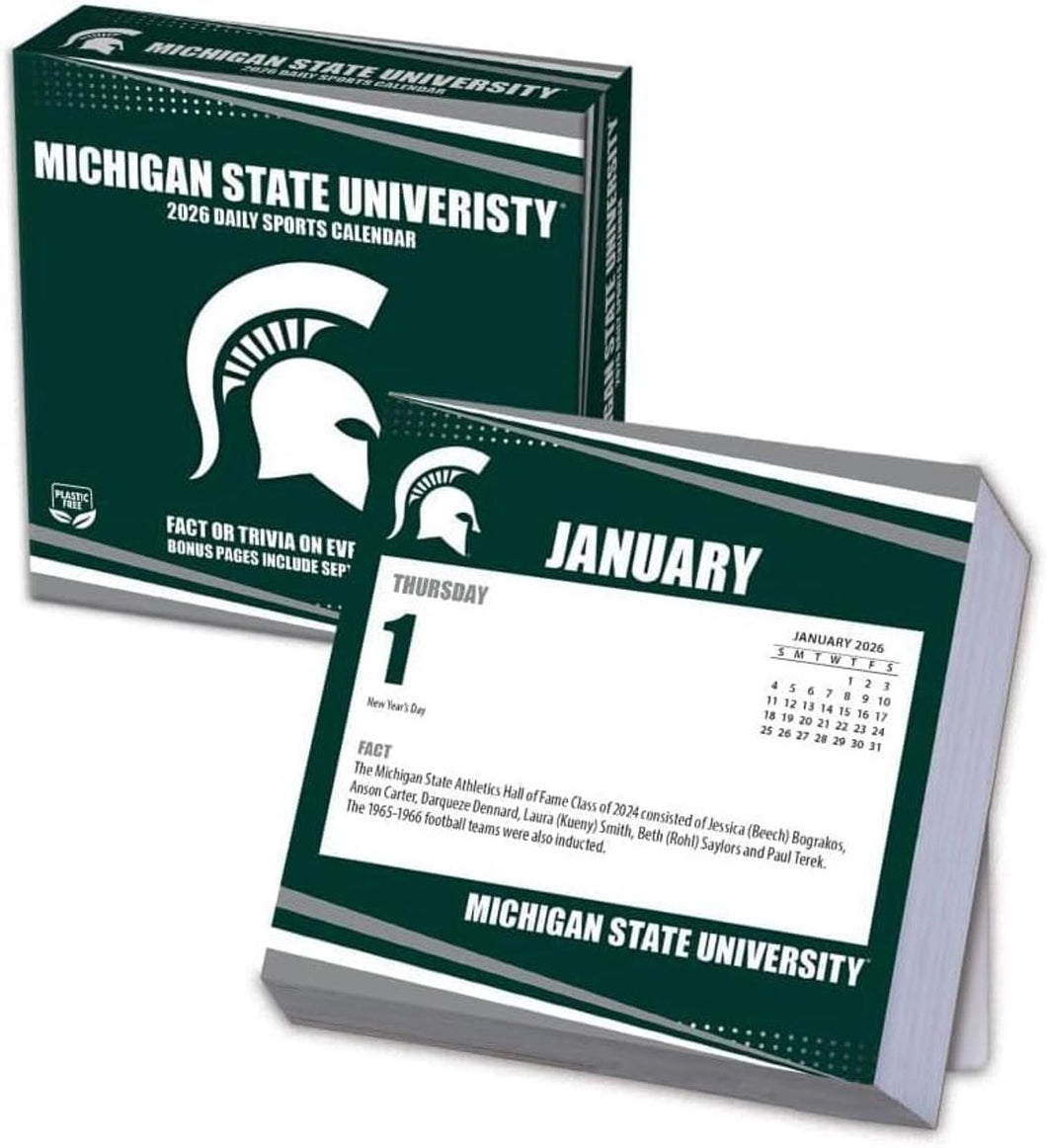 Turner Michigan State Spartans 2026 Daily Box Calendar