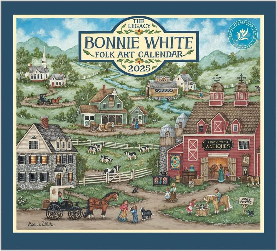 Legacy Bonnie White Folk Art 2026 Wall Calendar