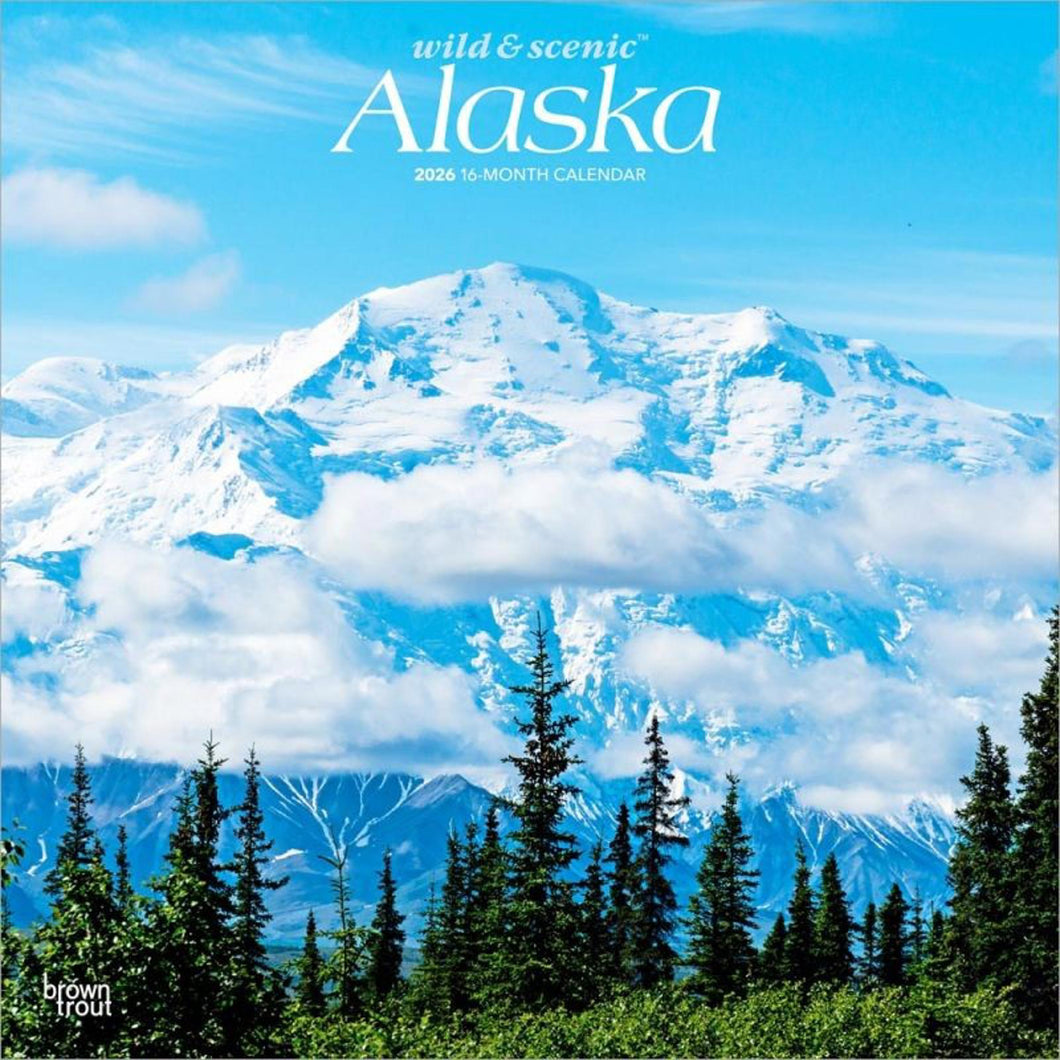 Browntrout Alaska Wild & Scenic 2026 12 x 12 Wall Calendar