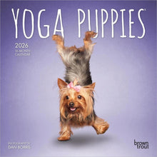 Load image into Gallery viewer, Browntrout Yoga Puppies OFFICIAL 2026 7 x 7 Mini Calendar
