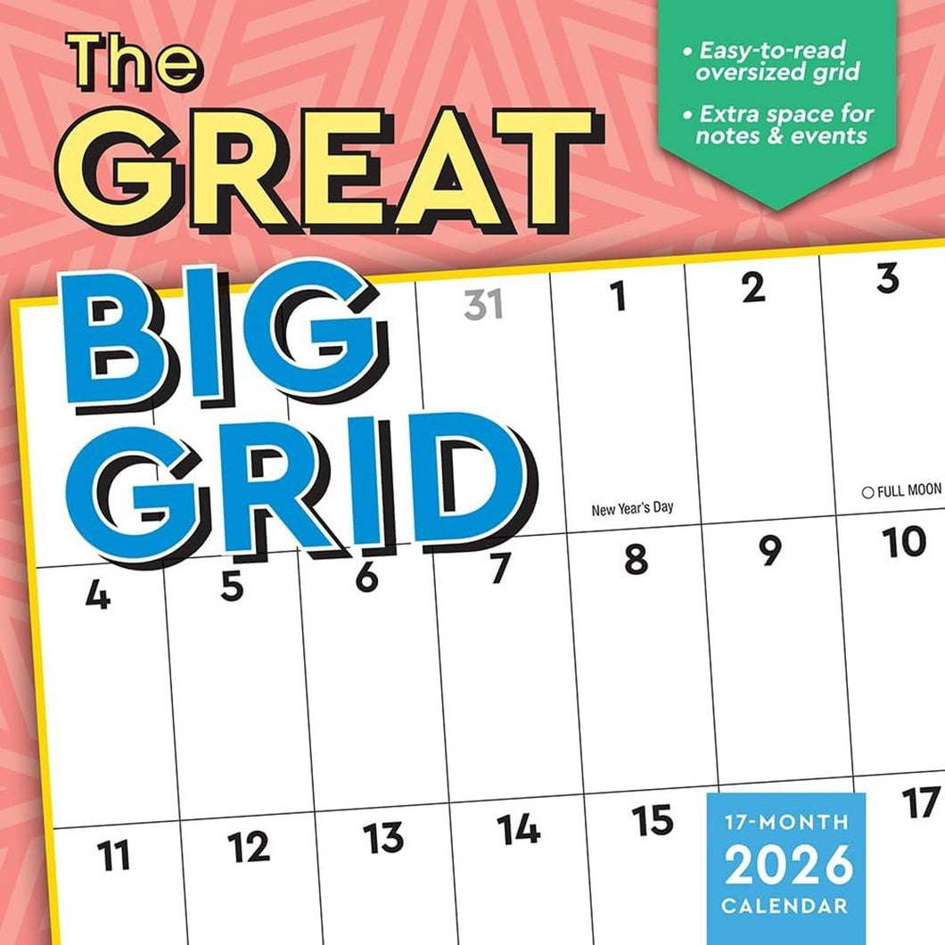 Sellers Publishing The Great Big Grid 2026 17-Month Wall Planner