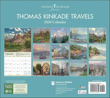 Load image into Gallery viewer, Andrews McMeel Thomas Kinkade Travels 2026 Deluxe Wall Calendar
