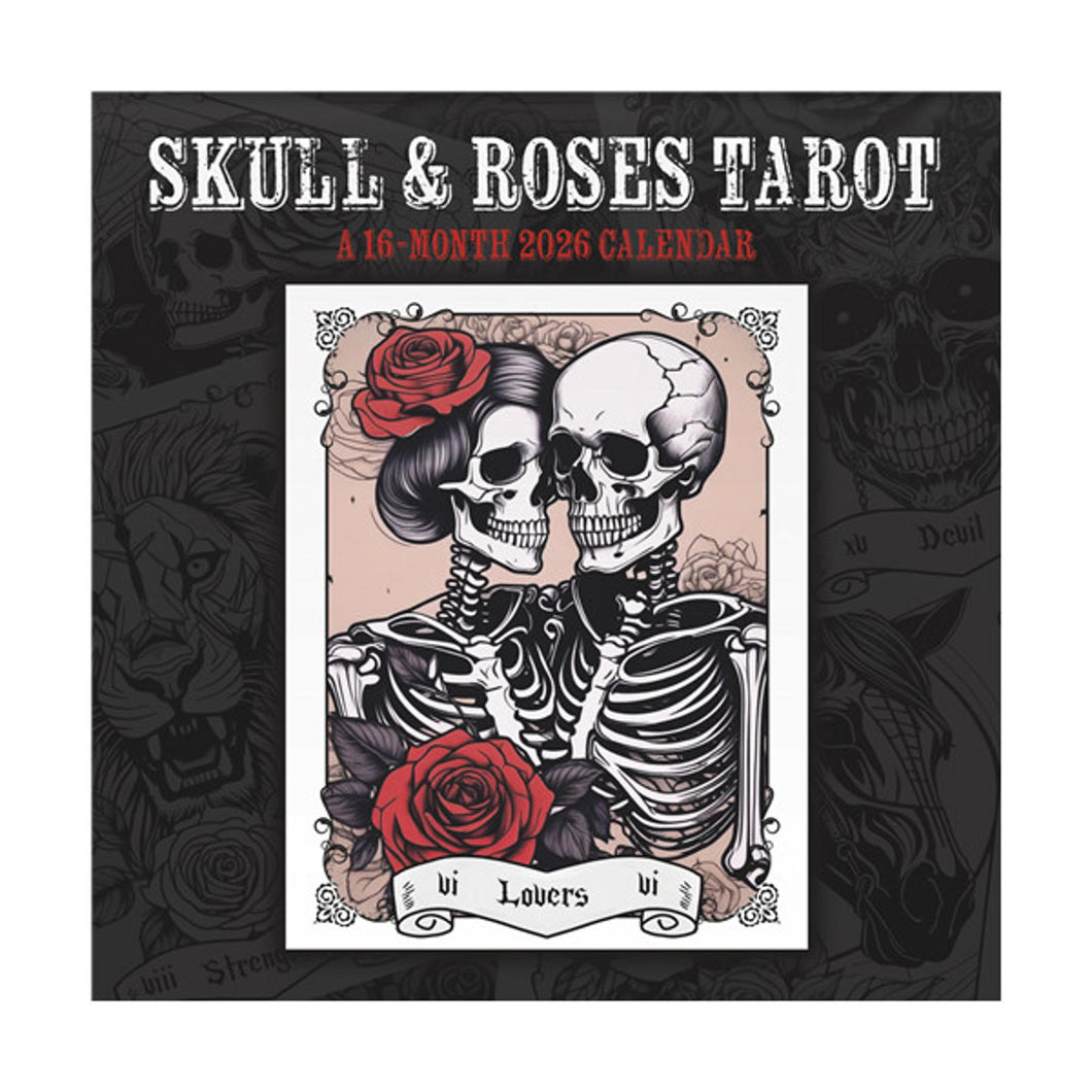 Trends International Tarot - Skulls & Roses 2026 12 x 12 Wall Calendar