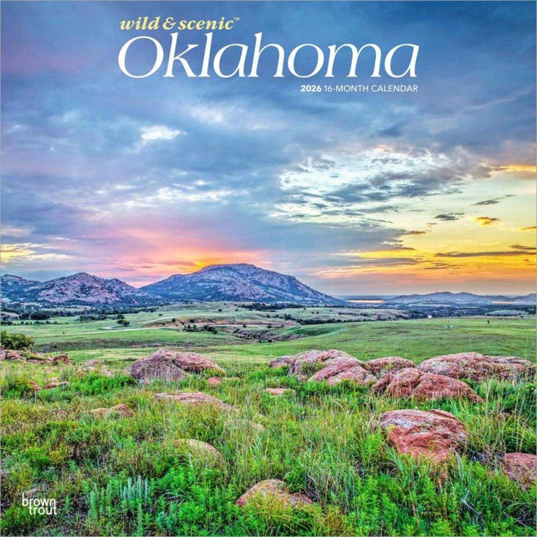 Browntrout Oklahoma Wild & Scenic 2026 12 x 12 Wall Calendar