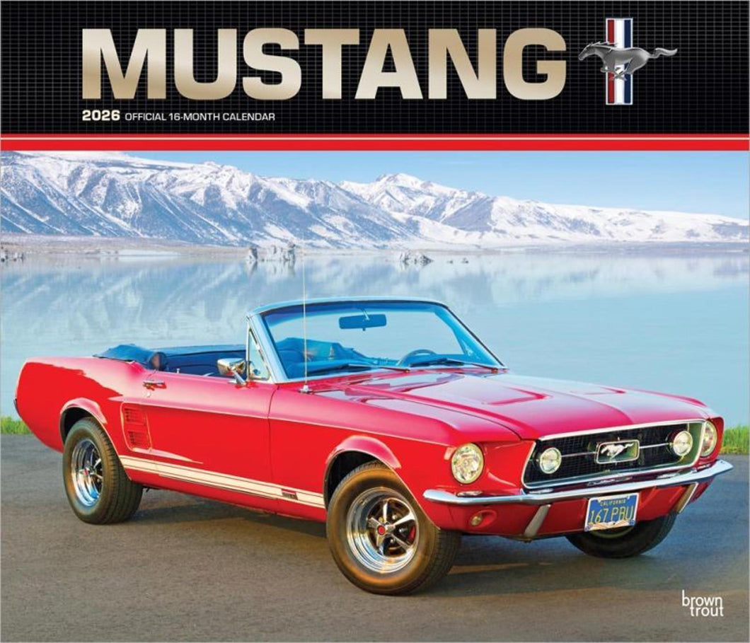 Browntrout Ford Mustang OFFICIAL 2026 14 x 12 Wall Calendar