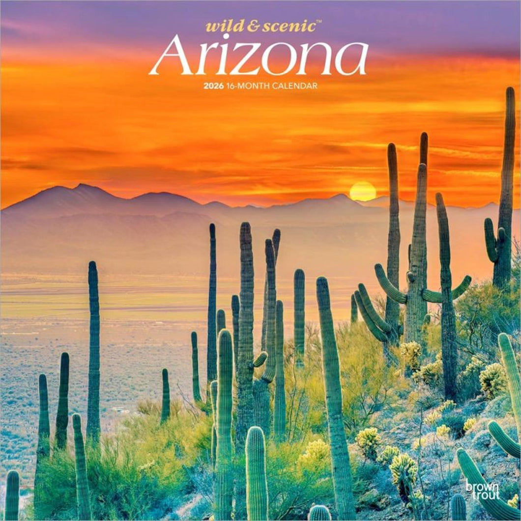 Browntrout Arizona Wild & Scenic 2026 12 x 12 Wall Calendar