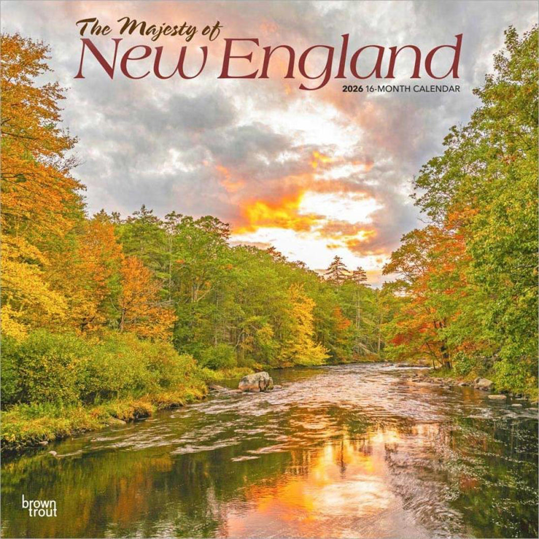 Browntrout The Majesty of New England 2026 12 x 12 Wall Calendar
