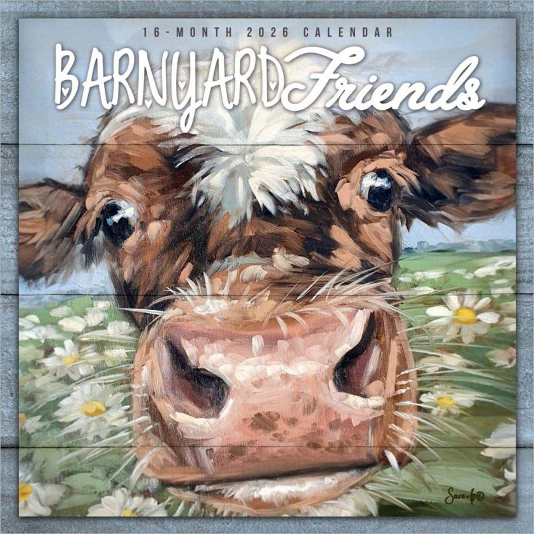 Browntrout Barnyard Friends 2026 12 x 12 Wall Calendar