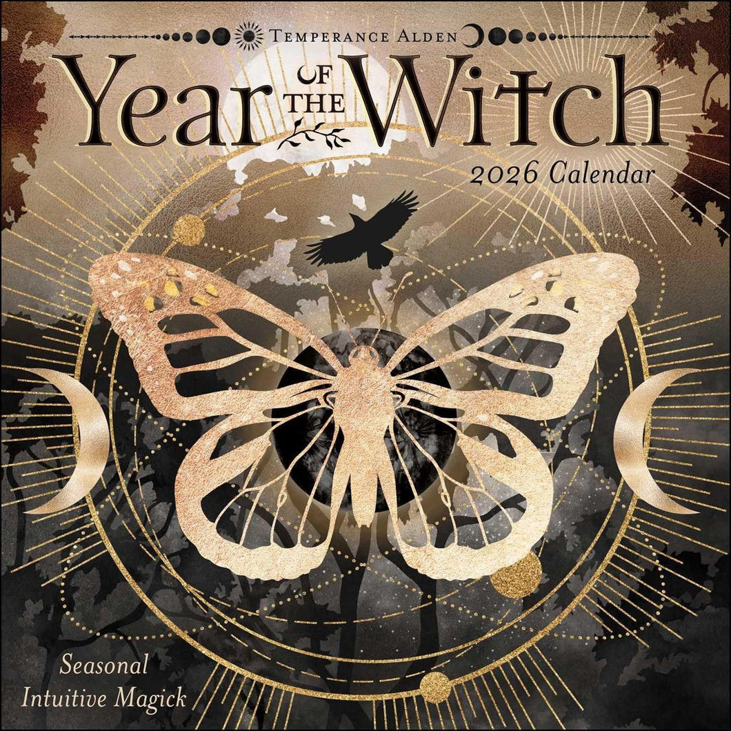 Amber Lotus Year of the Witch 12x12 2026 Wall Calendar