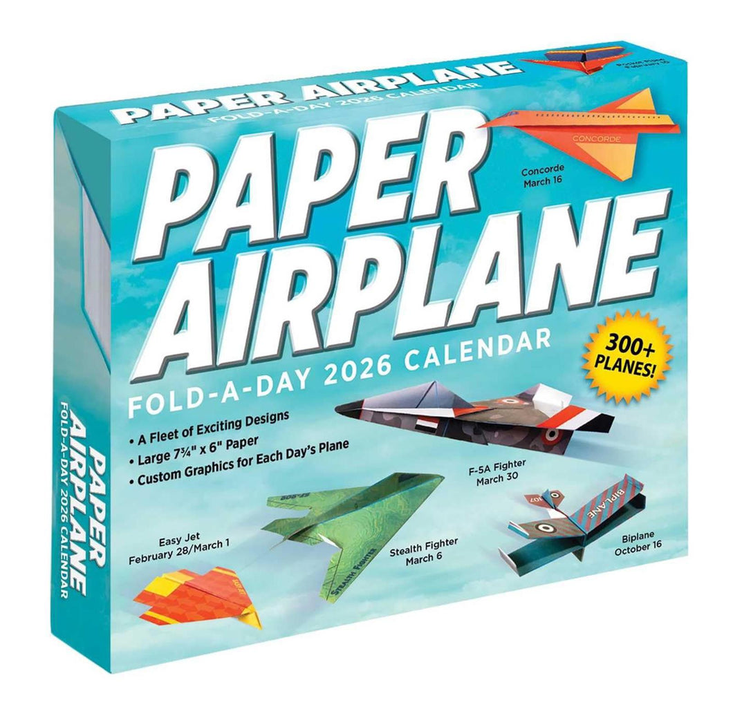 Andrews McMeel Paper Airplane 2026 Fold-A-Day Calendar