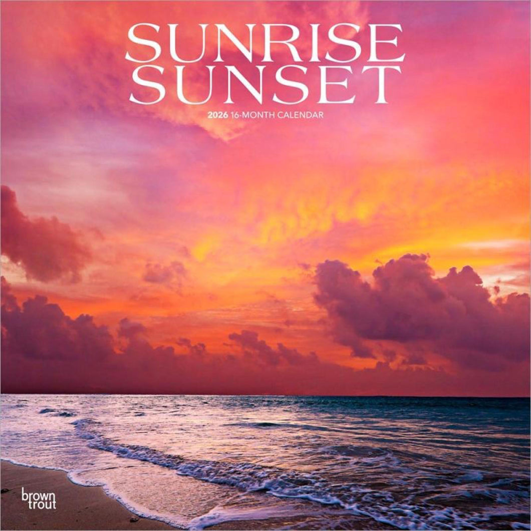 Browntrout Sunrise Sunset 2026 12 x 12 Wall Calendar