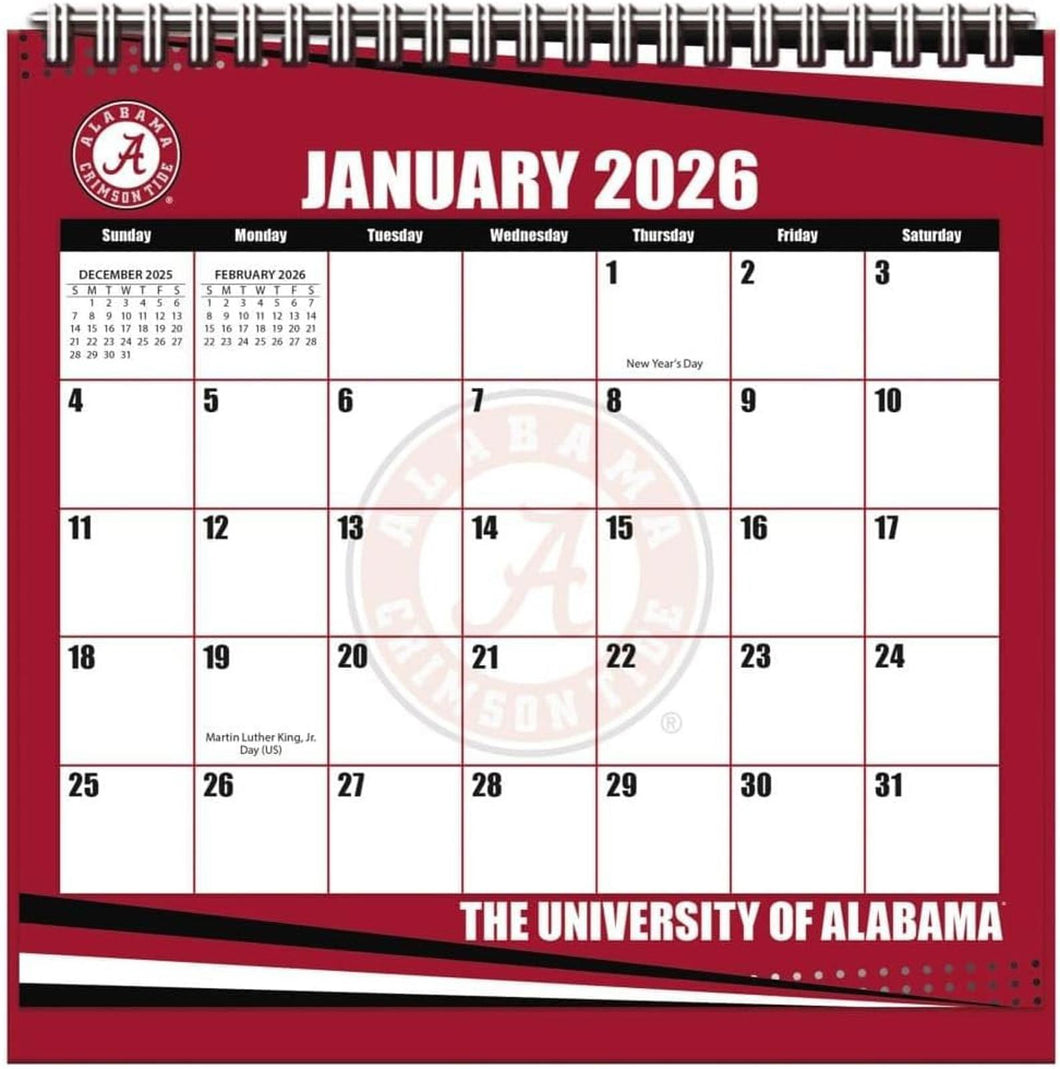 Turner Alabama Crimson Tide 2026 Easel Desk Calendar