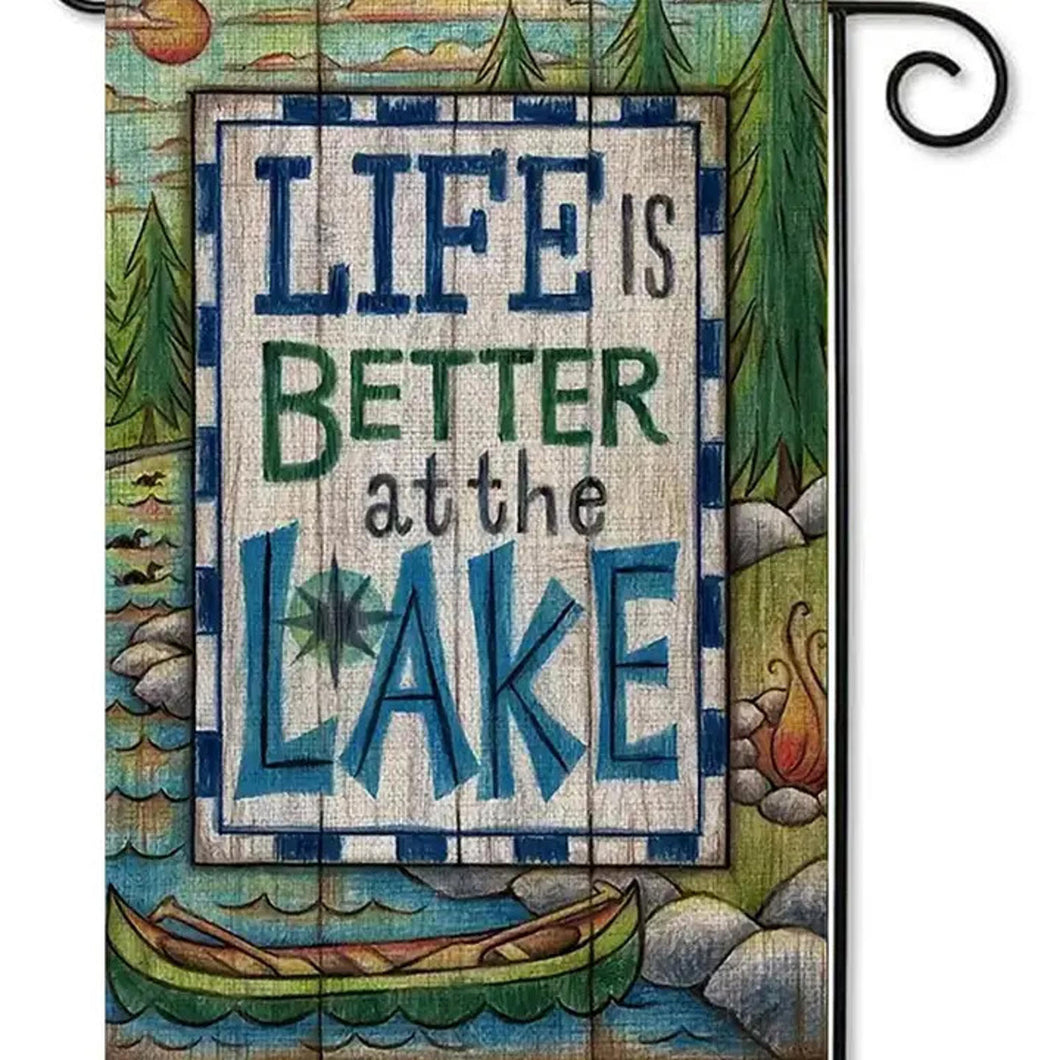 Flags Galore Life Is Better At the Lake Garden Flag