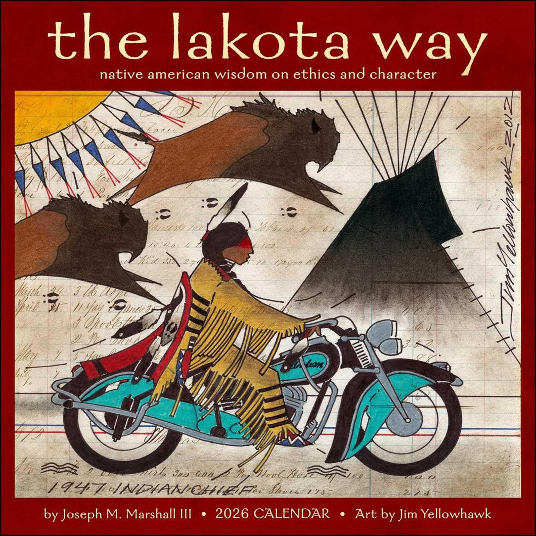 Amber Lotus Lakota Way 12x12 2026 Wall Calendar