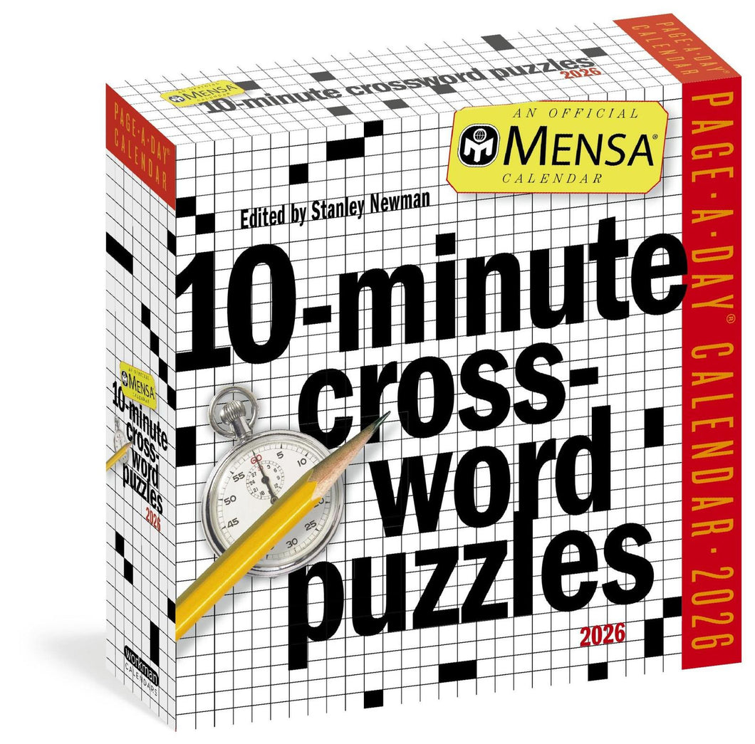 Workman Mensa 10-Minute Crossword Puzzles 2026 Page-A-Day Calendar