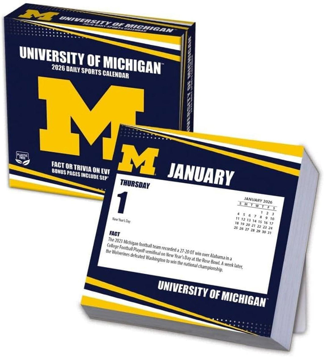 Turner Michigan Wolverines 2026 Daily Box Calendar