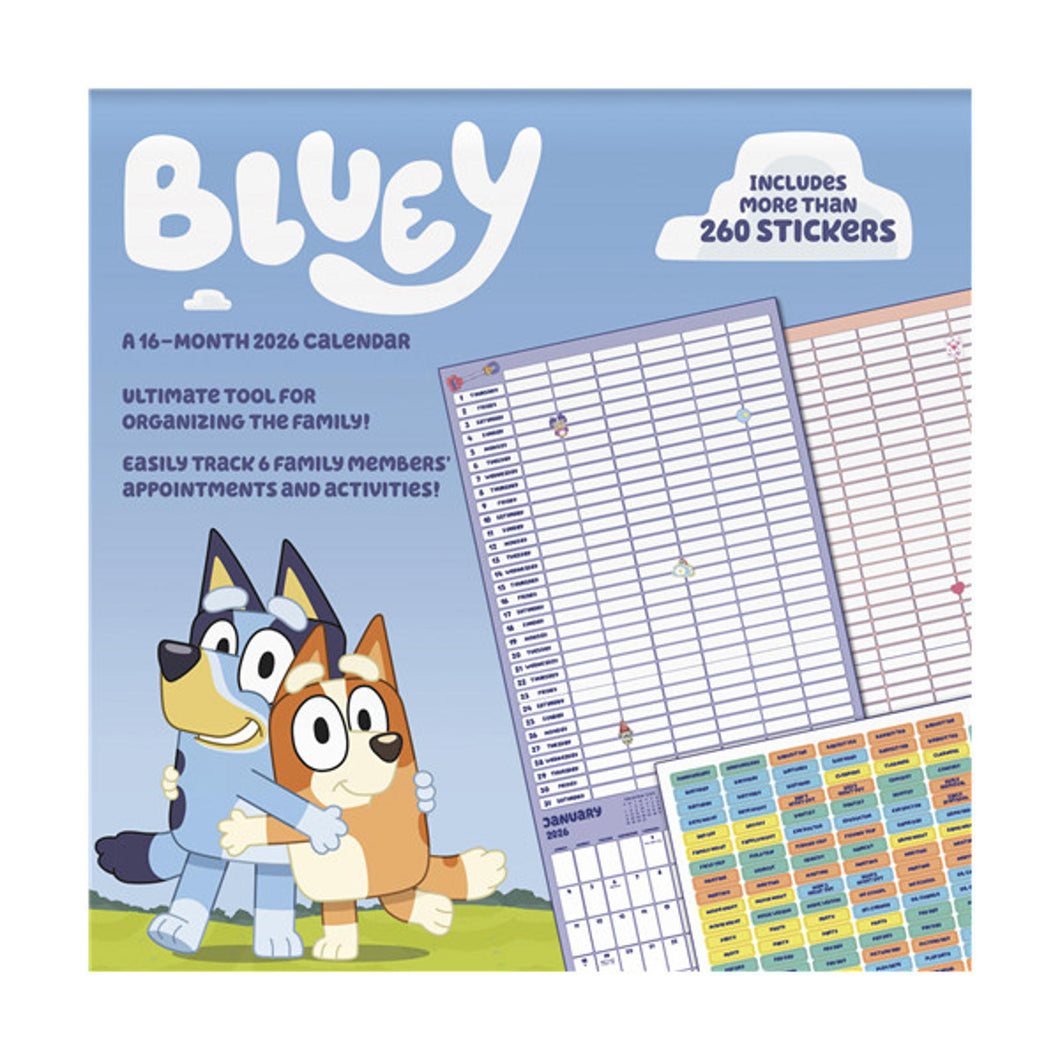 Trends International Bluey 2026 12 x 12 Wall Calendar