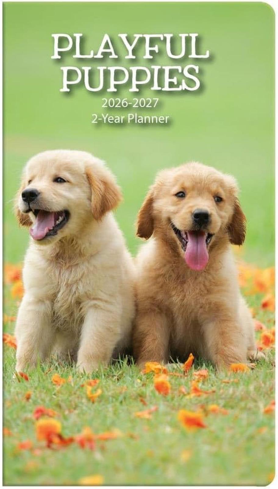 Turner Playful Puppies 2026 Photo 2-Year Pocket Planner