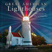Load image into Gallery viewer, Sellers Publishing Great American Lighthouses 2026 12 x 12 Wall Calendar
